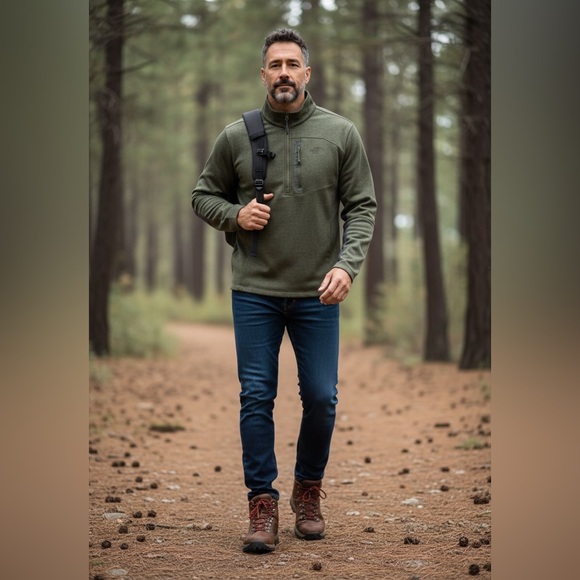 NWOT The North Face Men’s Olive Green Half-Zip Pullover! Large! - Picture 10 of 10